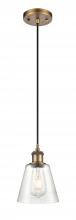 Innovations Lighting 516-1P-BB-G454 - Caton - 1 Light - 5 inch - Brushed Brass - Cord hung - Mini Pendant