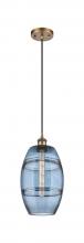 Innovations Lighting 516-1P-BB-G557-8BL - Vaz - 1 Light - 8 inch - Brushed Brass - Cord hung - Mini Pendant