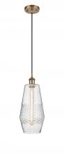  516-1P-BB-G684-7 - Windham - 1 Light - 7 inch - Brushed Brass - Cord hung - Mini Pendant