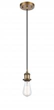Innovations Lighting 516-1P-BB - Bare Bulb - 1 Light - 5 inch - Brushed Brass - Cord hung - Mini Pendant