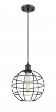 Innovations Lighting 516-1P-BK-CE-10-BK - Lake Placid - 1 Light - 10 inch - Matte Black - Mini Pendant