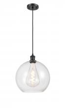 Innovations Lighting 516-1P-BK-G122-12 - Athens - 1 Light - 12 inch - Matte Black - Cord hung - Mini Pendant