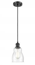 Innovations Lighting 516-1P-BK-G394 - Ellery - 1 Light - 5 inch - Matte Black - Cord hung - Mini Pendant
