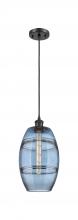 Innovations Lighting 516-1P-BK-G557-8BL - Vaz - 1 Light - 8 inch - Matte Black - Cord hung - Mini Pendant