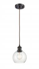 Innovations Lighting 516-1P-OB-G124-6 - Athens - 1 Light - 6 inch - Oil Rubbed Bronze - Cord hung - Mini Pendant