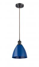 Innovations Lighting 516-1P-OB-MBD-75-BL - Plymouth - 1 Light - 8 inch - Oil Rubbed Bronze - Cord hung - Mini Pendant