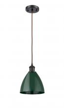 Innovations Lighting 516-1P-OB-MBD-75-GR - Plymouth - 1 Light - 8 inch - Oil Rubbed Bronze - Cord hung - Mini Pendant