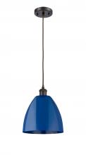 Innovations Lighting 516-1P-OB-MBD-9-BL - Plymouth - 1 Light - 9 inch - Oil Rubbed Bronze - Cord hung - Mini Pendant