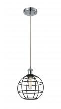 Innovations Lighting 516-1P-PC-CE-8-BK - Lake Placid - 1 Light - 8 inch - Polished Chrome - Mini Pendant