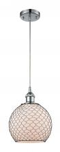 Innovations Lighting 516-1P-PC-G121-8CBK - Farmhouse Chicken Wire - 1 Light - 8 inch - Polished Chrome - Cord hung - Mini Pendant