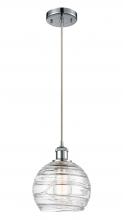 Innovations Lighting 516-1P-PC-G1213-8 - Athens Deco Swirl - 1 Light - 8 inch - Polished Chrome - Cord hung - Mini Pendant