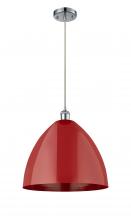 Innovations Lighting 516-1P-PC-MBD-16-RD - Plymouth - 1 Light - 16 inch - Polished Chrome - Cord hung - Mini Pendant