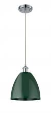 Innovations Lighting 516-1P-PC-MBD-9-GR - Plymouth - 1 Light - 9 inch - Polished Chrome - Cord hung - Mini Pendant