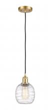 Innovations Lighting 516-1P-SG-G1013 - Belfast - 1 Light - 6 inch - Satin Gold - Cord hung - Mini Pendant