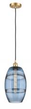 Innovations Lighting 516-1P-SG-G557-8BL - Vaz - 1 Light - 8 inch - Satin Gold - Cord hung - Mini Pendant