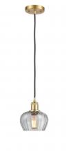 Innovations Lighting 516-1P-SG-G92 - Fenton - 1 Light - 7 inch - Satin Gold - Cord hung - Mini Pendant