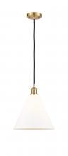 Innovations Lighting 516-1P-SG-GBC-121 - Berkshire - 1 Light - 12 inch - Satin Gold - Cord hung - Mini Pendant