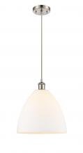 Innovations Lighting 516-1P-SN-GBD-121 - Bristol - 1 Light - 12 inch - Brushed Satin Nickel - Cord hung - Mini Pendant