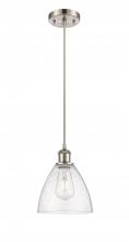 Innovations Lighting 516-1P-SN-GBD-754 - Bristol - 1 Light - 8 inch - Brushed Satin Nickel - Cord hung - Mini Pendant