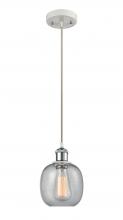 Innovations Lighting 516-1P-WPC-G104 - Belfast - 1 Light - 6 inch - White Polished Chrome - Cord hung - Mini Pendant