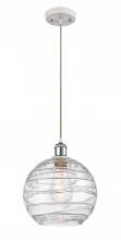 Innovations Lighting 516-1P-WPC-G1213-10 - Athens Deco Swirl - 1 Light - 10 inch - White Polished Chrome - Cord hung - Mini Pendant