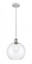 Innovations Lighting 516-1P-WPC-G122-10 - Athens - 1 Light - 10 inch - White Polished Chrome - Cord hung - Mini Pendant