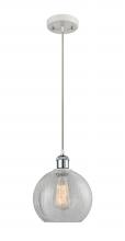 Innovations Lighting 516-1P-WPC-G125-8 - Athens - 1 Light - 8 inch - White Polished Chrome - Cord hung - Mini Pendant