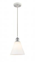 Innovations Lighting 516-1P-WPC-GBC-81 - Berkshire - 1 Light - 8 inch - White Polished Chrome - Cord hung - Mini Pendant