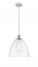 Innovations Lighting 516-1P-WPC-GBD-122 - Bristol - 1 Light - 12 inch - White Polished Chrome - Cord hung - Mini Pendant