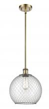 Innovations Lighting 516-1S-AB-G122-10CBK - Farmhouse Chicken Wire - 1 Light - 10 inch - Antique Brass - Mini Pendant