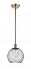 Innovations Lighting 516-1S-AB-G122-8CBK - Farmhouse Chicken Wire - 1 Light - 8 inch - Antique Brass - Mini Pendant