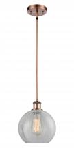 Innovations Lighting 516-1S-AC-G125-8 - Athens - 1 Light - 8 inch - Antique Copper - Mini Pendant