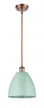 Innovations Lighting 516-1S-AC-MBD-9-SF - Plymouth - 1 Light - 9 inch - Antique Copper - Pendant