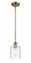 Innovations Lighting 516-1S-BB-G1113 - Cobbleskill - 1 Light - 5 inch - Brushed Brass - Mini Pendant