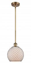 Innovations Lighting 516-1S-BB-G121-8CBK - Farmhouse Chicken Wire - 1 Light - 8 inch - Brushed Brass - Mini Pendant
