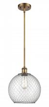 Innovations Lighting 516-1S-BB-G122-10CBK - Farmhouse Chicken Wire - 1 Light - 10 inch - Brushed Brass - Mini Pendant