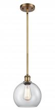 Innovations Lighting 516-1S-BB-G122C-8CL - Athens - 1 Light - 8 inch - Brushed Brass - Mini Pendant