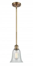 Innovations Lighting 516-1S-BB-G2812 - Hanover - 1 Light - 6 inch - Brushed Brass - Mini Pendant