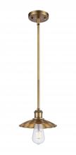  516-1S-BB-M17-BB - Scallop - 1 Light - 8 inch - Brushed Brass - Mini Pendant