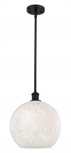 Innovations Lighting 516-1S-BK-G1216-12WM - White Mouchette - 1 Light - 12 inch - Matte Black - Mini Pendant