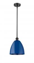 Innovations Lighting 516-1S-BK-MBD-9-BL - Plymouth - 1 Light - 9 inch - Matte Black - Pendant