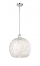 Innovations Lighting 516-1S-PC-G1216-14WM - White Mouchette - 1 Light - 14 inch - Polished Chrome - Pendant