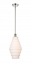  516-1S-PN-G671-8 - Cascade - 1 Light - 8 inch - Polished Nickel - Mini Pendant