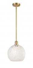 Innovations Lighting 516-1S-SG-G1216-10WM - White Mouchette - 1 Light - 10 inch - Satin Gold - Mini Pendant