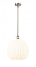 Innovations Lighting 516-1S-SN-G1217-14WV - White Venetian - 1 Light - 14 inch - Brushed Satin Nickel - Pendant