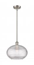 Innovations Lighting 516-1S-SN-G555-12CL - Ithaca - 1 Light - 12 inch - Brushed Satin Nickel - Mini Pendant