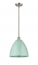 Innovations Lighting 516-1S-SN-MBD-12-SF - Plymouth - 1 Light - 12 inch - Brushed Satin Nickel - Pendant