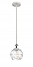 Innovations Lighting 516-1S-WPC-G1213-6 - Athens Deco Swirl - 1 Light - 6 inch - White Polished Chrome - Mini Pendant