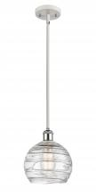 Innovations Lighting 516-1S-WPC-G1213-8 - Athens Deco Swirl - 1 Light - 8 inch - White Polished Chrome - Mini Pendant