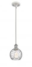 Innovations Lighting 516-1S-WPC-G1215-6 - Athens Water Glass - 1 Light - 6 inch - White Polished Chrome - Mini Pendant